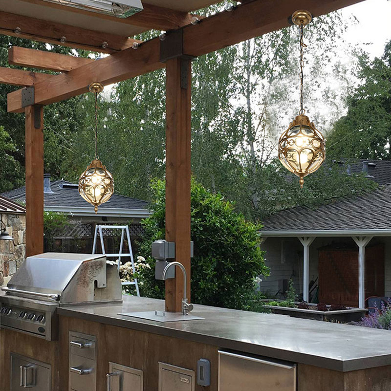 Outdoor Lighting Chandelier - American Waterproof Chandelier Outdoor Corridor Balcony