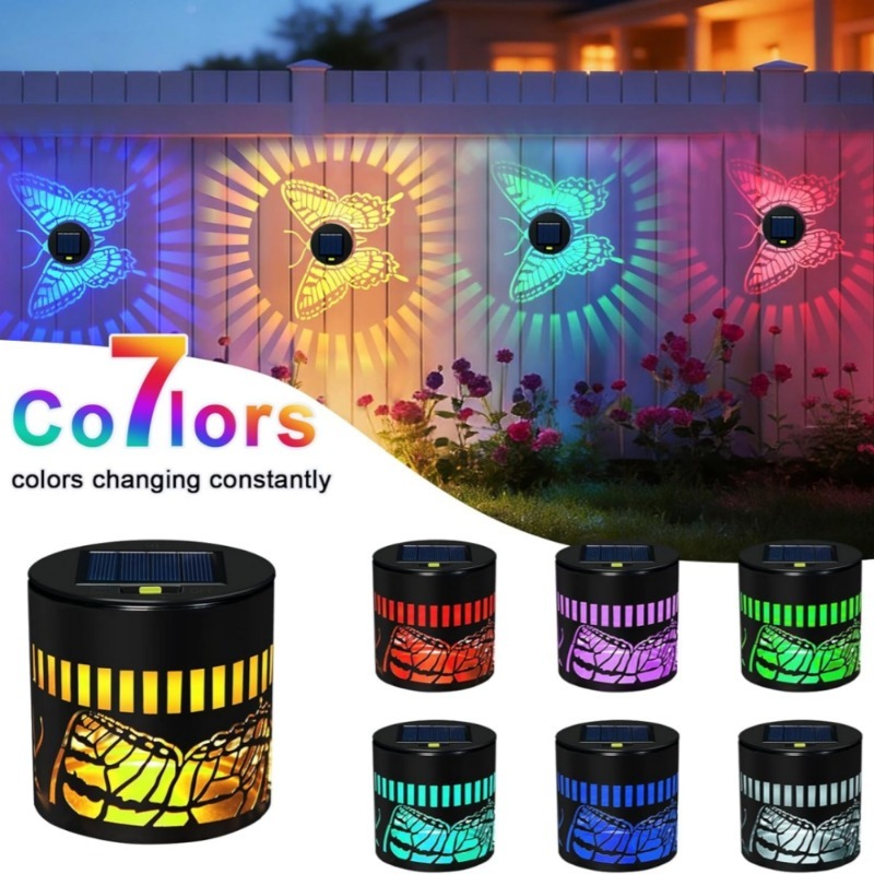 Outdoor Lighting For Fence - Decorative Solar Butterfly Lights Garden Wall
