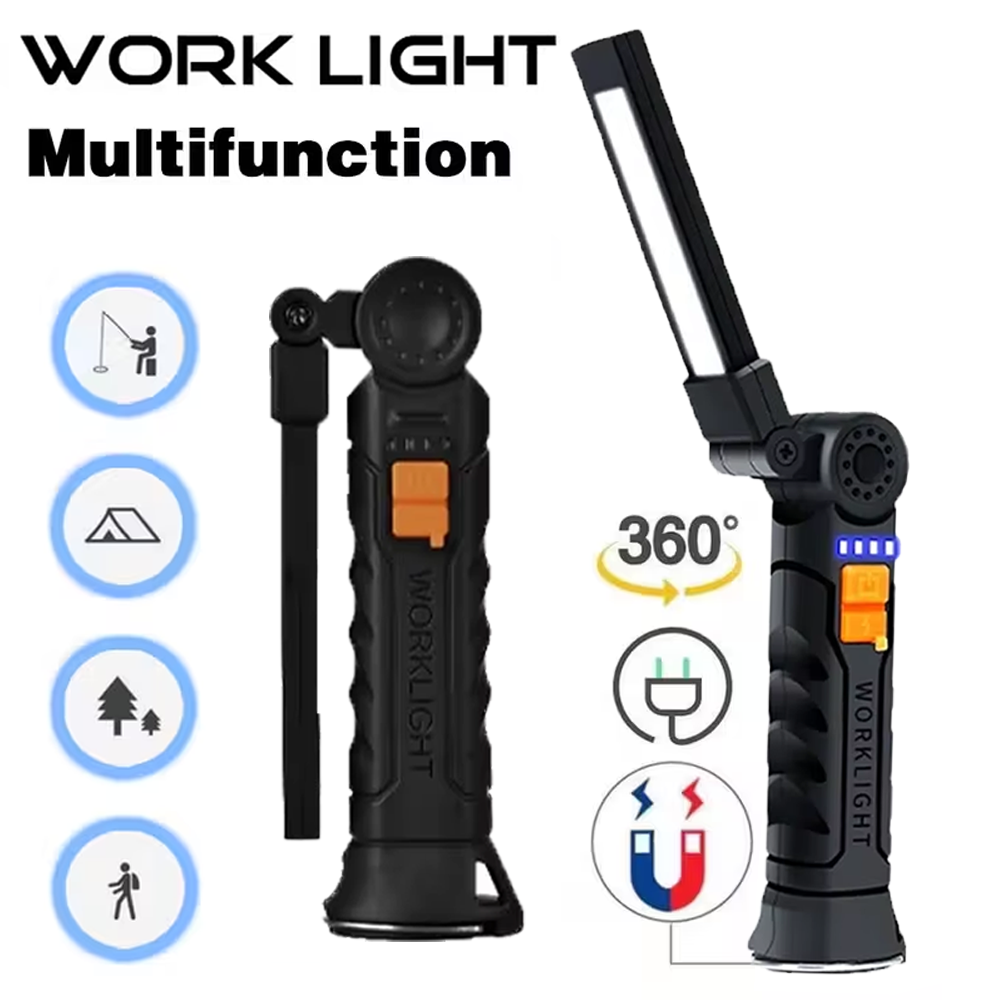 Outdoor Lighting Beacon - Portable COB LED Flashlight USB Rechargeable
