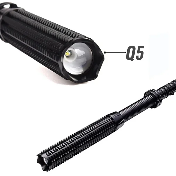 Outdoor Lighting Beacon - USB Rechargeable LED Flashlight Retractable Torch