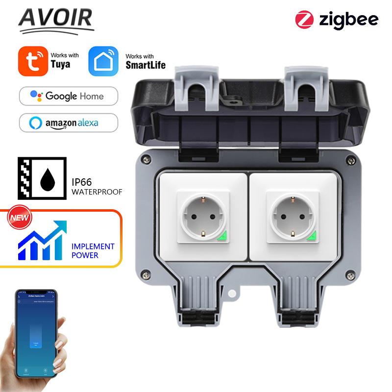 Outdoor Lighting Timer - Avoir Tuya Zigbee Electrical Sockets IP66