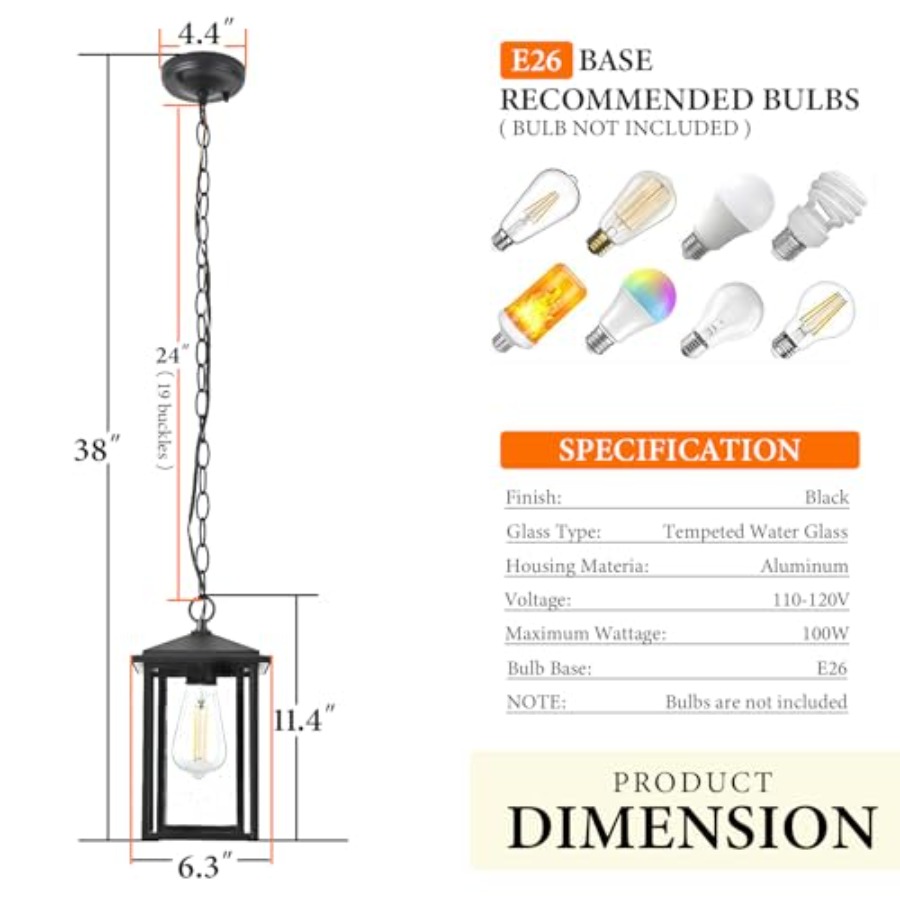 Outdoor Pendant Lights for Pat - Outdoor Lighting Chandelier recension och pris