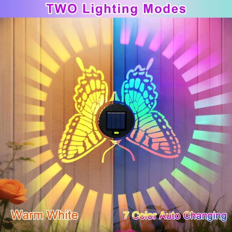 Decorative Solar Butterfly Lig - Outdoor Lighting For Fence recension och pris