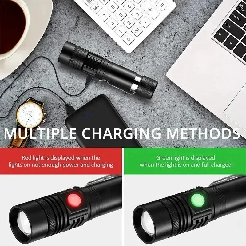 Rechargeable T6 Handheld Flash - Outdoor Lighting Lumen recension och pris