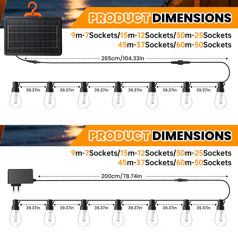 Waterproof LED Globe String Li - Outdoor Lighting For Fence recension och pris