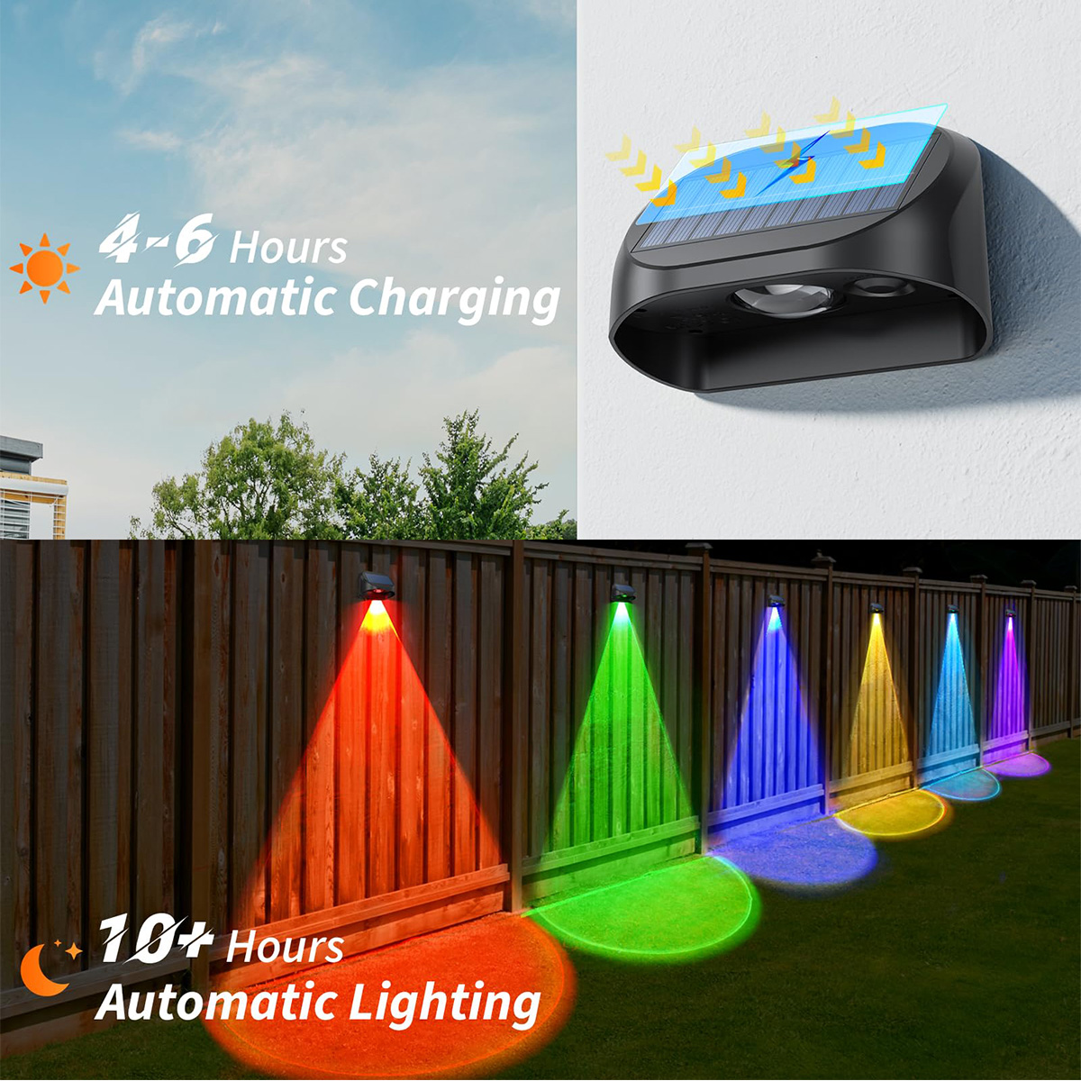 Solar Wall Lamp Solar Fence Li - Outdoor Lighting For Fence recension och pris