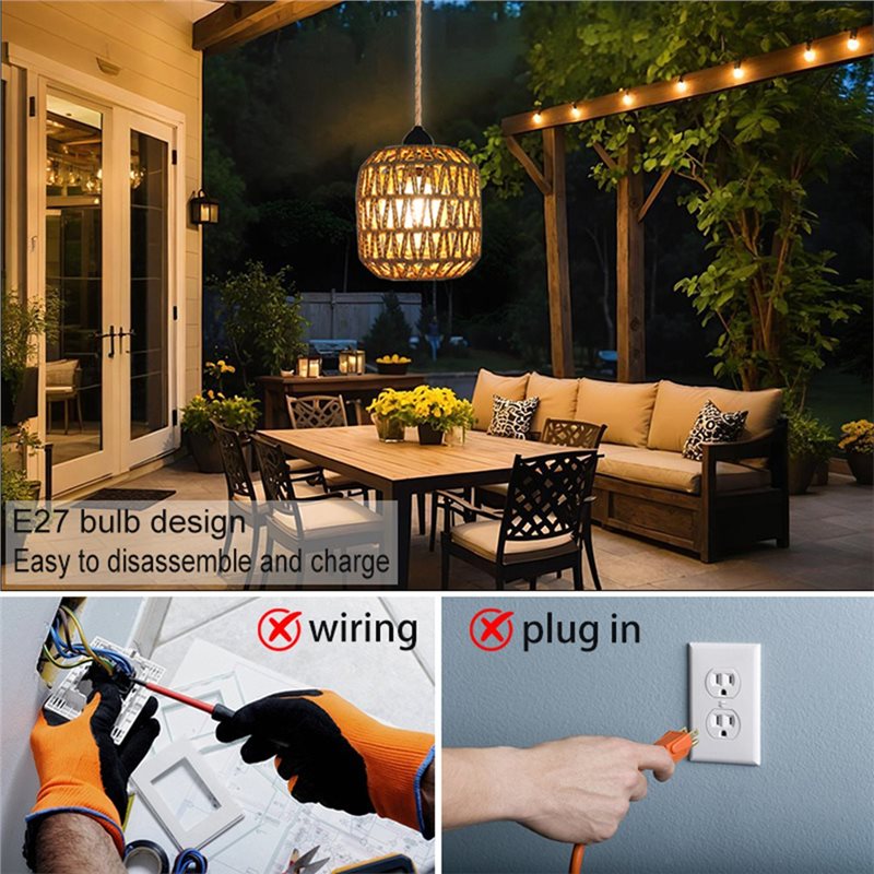 SHGO-Battery Powered Outdoor C - Outdoor Lighting Chandelier recension och pris