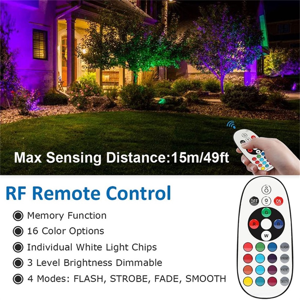 RGBW Landscape Lighting 10W wi - Outdoor Lighting Garden recension och pris