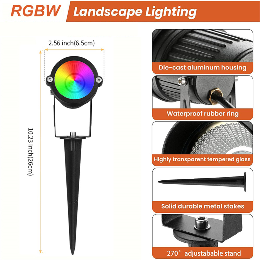 RGBW Landscape Lighting 10W wi - Outdoor Lighting Garden recension och pris