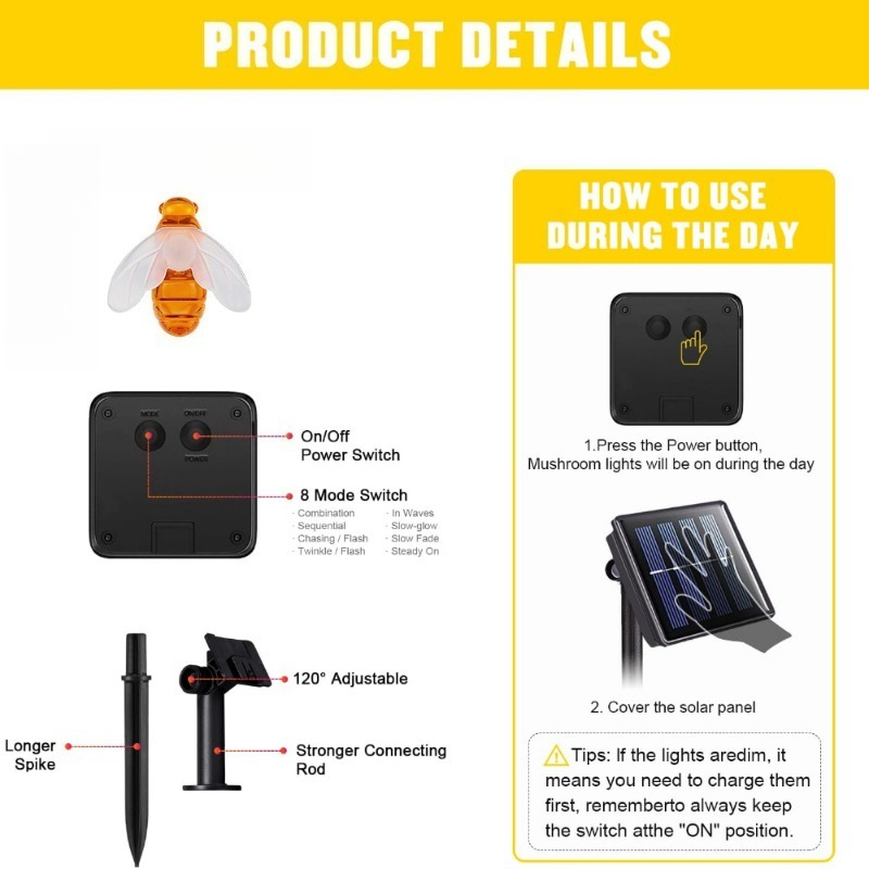 Solar Bee String Light 7m 50 L - Outdoor Lighting For Fence recension och pris