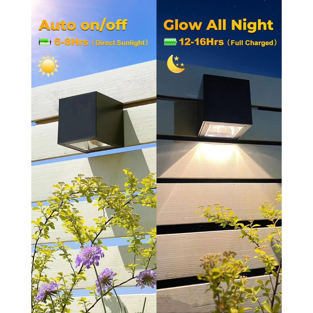 Outdoor Solar Wall Light Squar - Outdoor Lighting For Fence recension och pris