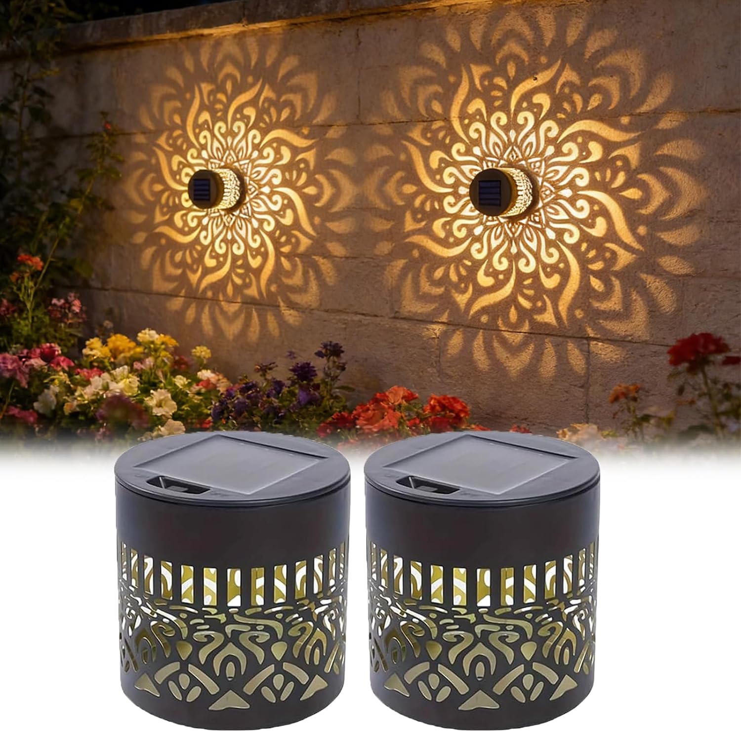2-Pack Solar Garden Lights IP6 - Outdoor Lighting For Fence recension och pris