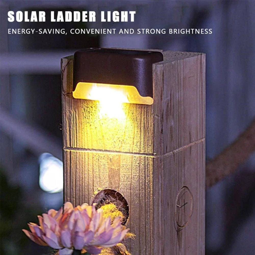 Warm/White LED Solar Step Lamp - Outdoor Lighting For Fence recension och pris