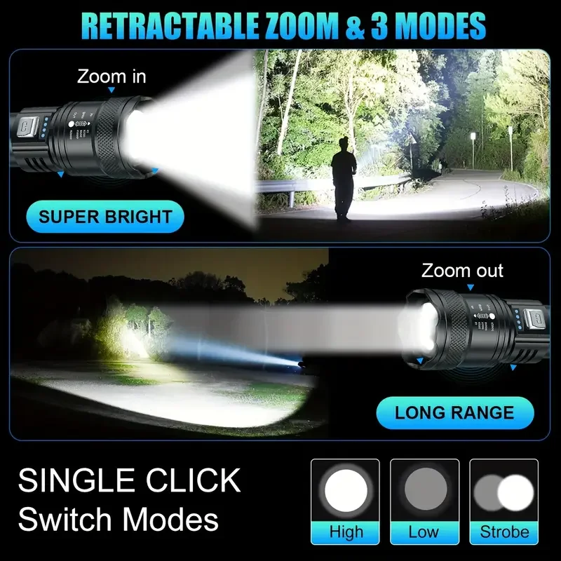 Tactical LED Flashlight 2000LM - Outdoor Lighting Junction Box recension och pris