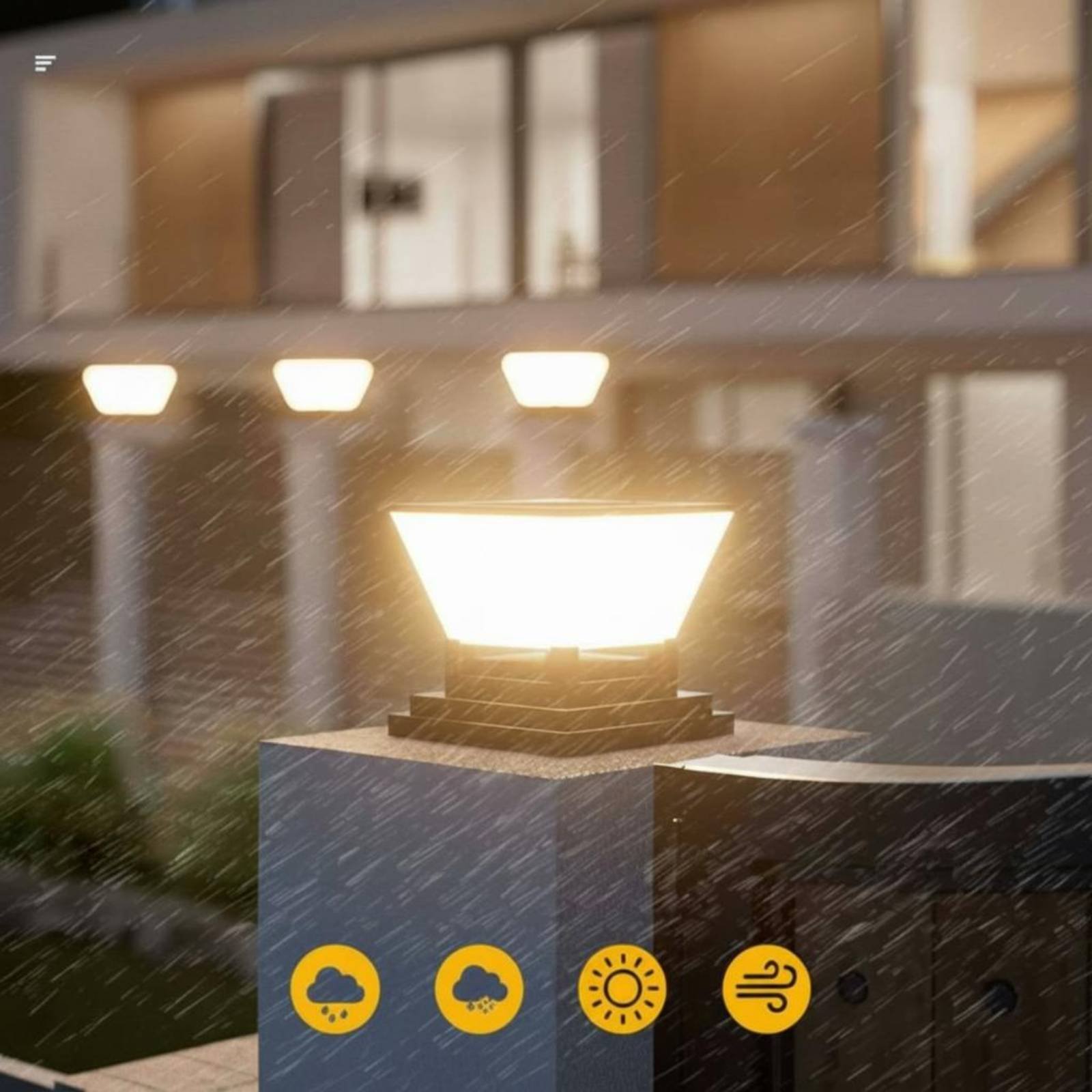 Solar Post Light Water Resista - Outdoor Lighting For Fence recension och pris